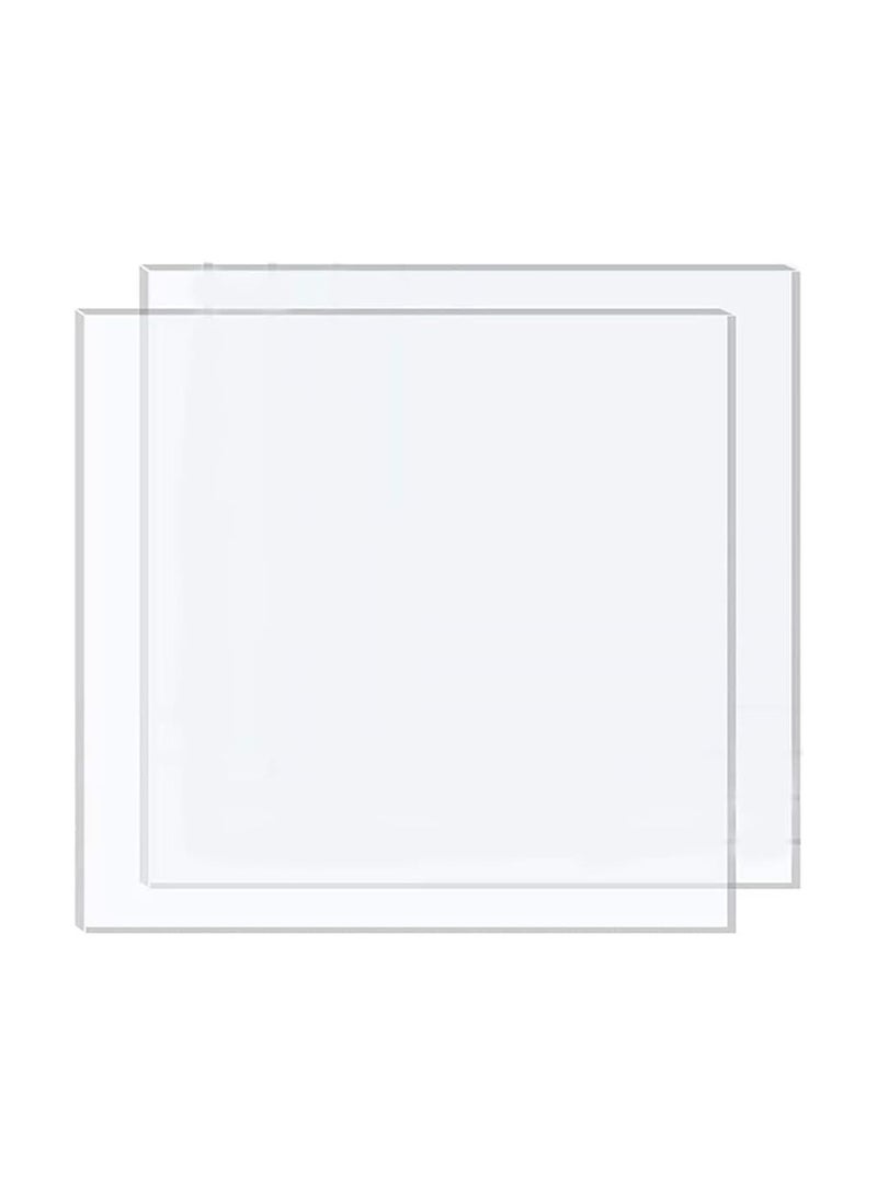 Slasa SLASA Acrylic Sheet – Clear Acrylic Panel – 2mm Thick – Transparent Sheet for Picture Frames, Sign Holders, DIY Display Projects & Crafts (Pack of 2) - Image 1