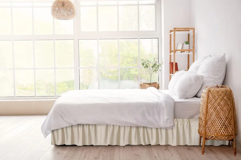 كارسو هوم Karsuhome Bed Base Ruffle / Bed Base Skirt Double