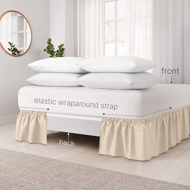 كارسو هوم Karsuhome Bed Base Ruffle / Bed Base Skirt Double