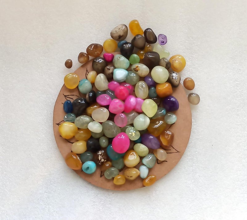 Duckdvinci Multicolor Onyx Pebbles Stone for Home Dcor Outdoor Decoration Vase FilersPlant pots Glass Tables terrariums Garden Lawn Multi Purpose 1kg - Image 2