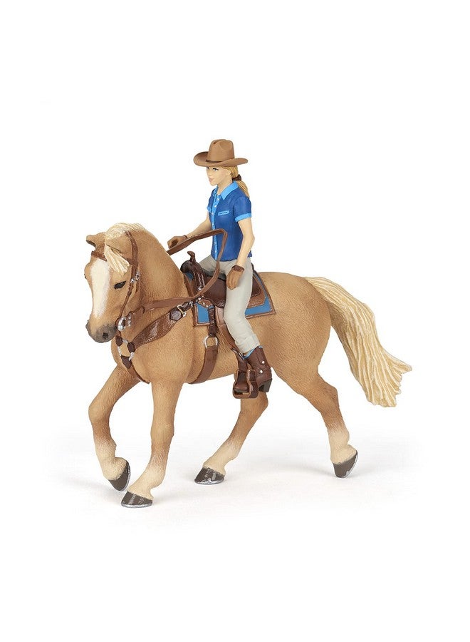 Papo Papo Wild West Horse And Cowgirl , Blue - Image 1
