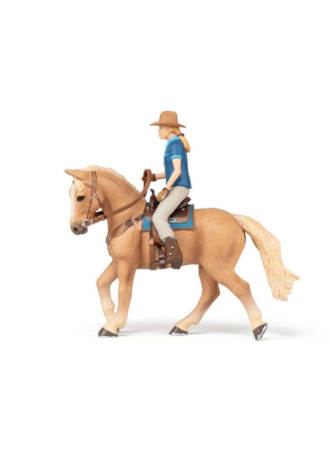 Papo Papo Wild West Horse And Cowgirl , Blue - Image 2