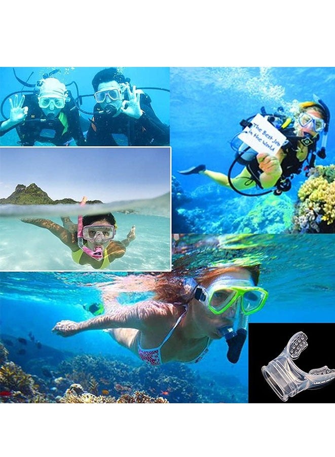 Muyixin مجموعة من 6 قطع فم للغوص من Practical Gear مصنوعة من السيليكون قابلة للتشكيل لتناسب معظم منظمات الغوص القياسية وملحقات الغوص - Image 2