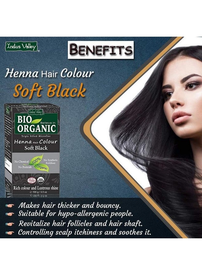 Indus Valley 100% Organic Henna Hair Color (Soft Black)-100 G Pack Of 1 - Image 5