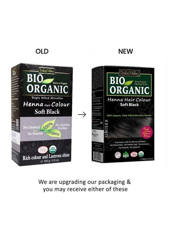 Indus Valley 100% Organic Henna Hair Color (Soft Black)-100 G Pack Of 1 - Image 3