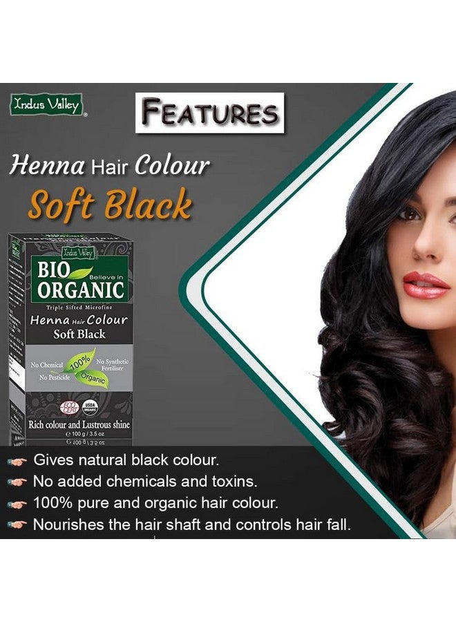 Indus Valley 100% Organic Henna Hair Color (Soft Black)-100 G Pack Of 1 - Image 4