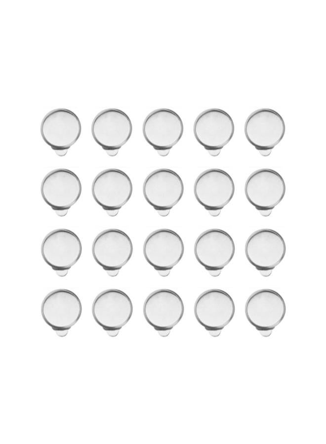 klarako 50pcs Earring Cabochon Settings Clip-on Earring Blanks for Jewelry Making and DIY Crafts Silver 14mm  - Image 1