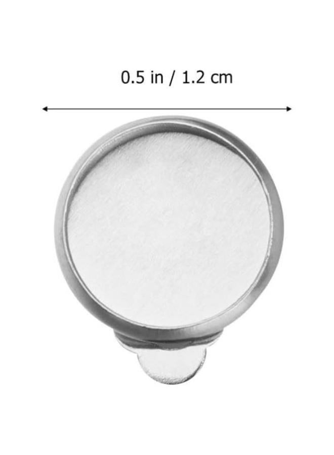 klarako 50pcs Earring Cabochon Settings Clip-on Earring Blanks for Jewelry Making and DIY Crafts Silver 14mm  - Image 4