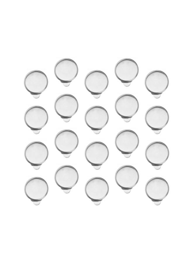 klarako 50pcs Earring Cabochon Settings Clip-on Earring Blanks for Jewelry Making and DIY Crafts Silver 14mm  - Image 3