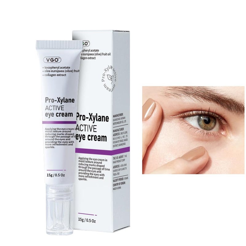 VGO Eye Cream 2 ProXylane Eye Repair Cream for Dark Circles  Puffiness Under Eyes Pro Xylane  6D Hyaluronic Acid to Firm Skin Reduce Wrinkles Fine Lines 15g05 Oz