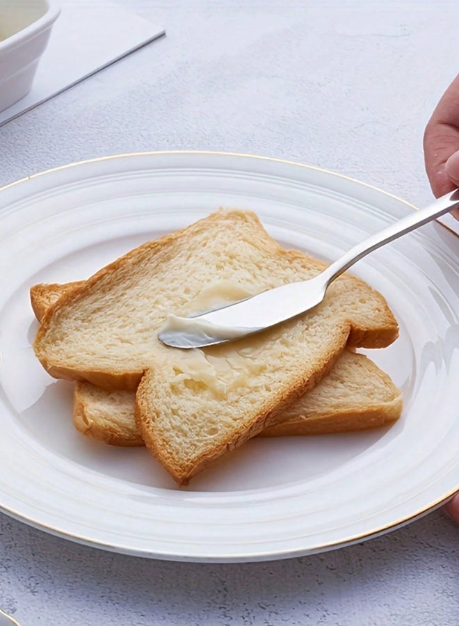 3-piece set, stainless steel butter knife (1.8cm×16.9cm), jam knife, butter knife, cream spreader, cake decorating tool, heated butter spreader, cheese knife, cream dessert knife, salad dressing spreader, Christmas gift/perfect gift. - Image 2