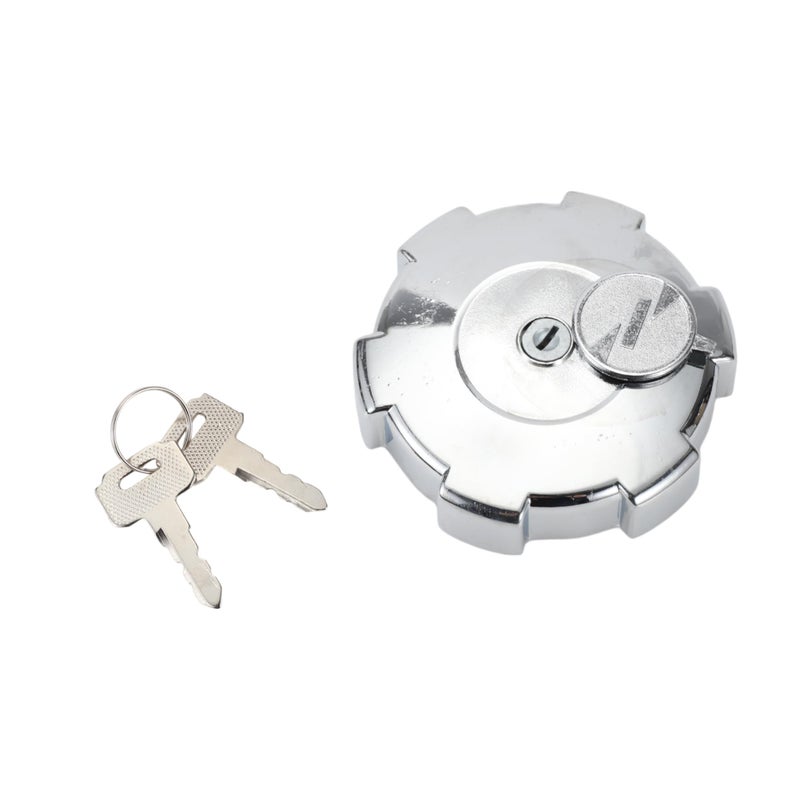 HEROFFIX Truck Locking Gas Cap for Volvo for Scania for Iveco for Man for MercedesBenz for Renault Locking Fuel Tank Cap with 2 Keys Black Silver Tone