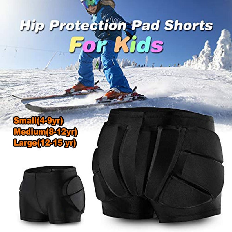 RANDDER Kids Butt Pad Shorts for Skating Snowboarding Ski Hockey, Hip Tailbone Padded Shorts for Youth Child(Black, M) - Image 5