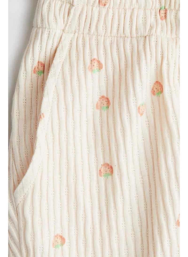 اتش اند ام Pointelle jersey shorts