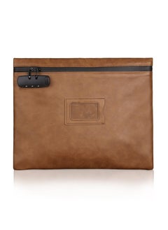 Lockable Document Bag, 13.6 x 10 Inch Briefcase with Zipper, Notary Storage Pouch for Documents, Cash, Cell Phone, Tablet, Credit Cards, Passport