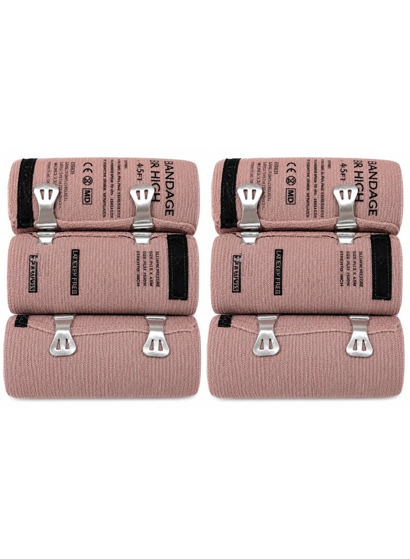 RK Elastic Crepe Bandage With Clips 10cm* 4.5m 6 pieces - Image 1