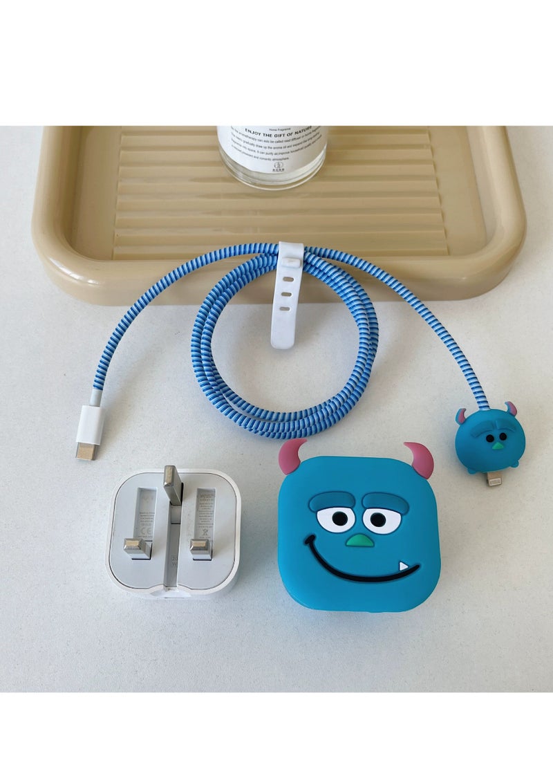 Generic 3D iPhone fast charger protector from a cute cartoon series for iPhone 18W 20W iPhone and iPad 15 14 13 12 11 Pro Max Protective cover for fast charging cable Protective cover for USB and USB C data cable  - Image 2