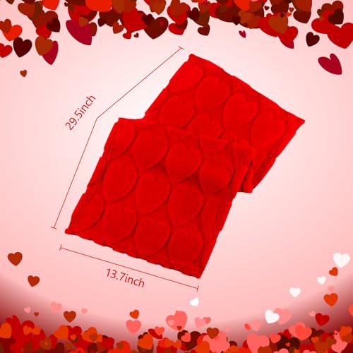 Quera 2 Pack Valentine's Day Hand Towels Red Heart Bathroom Decorative Towels Set for Drying, Cleaning, Cooking, Holiday 13.7'' x 29.5'' - Image 4