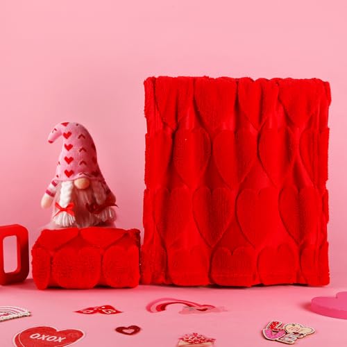 Quera 2 Pack Valentine's Day Hand Towels Red Heart Bathroom Decorative Towels Set for Drying, Cleaning, Cooking, Holiday 13.7'' x 29.5'' - Image 5