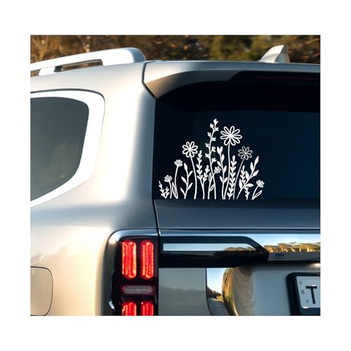 SHMZK Wildflowers Boho Car Sticker Reflective Flower Vinyl Decal Sticker Gift for Plant Lovers Decorative Boho Bumper Stickers for Car Window Laptop Luggage Car Accessories - Image 1
