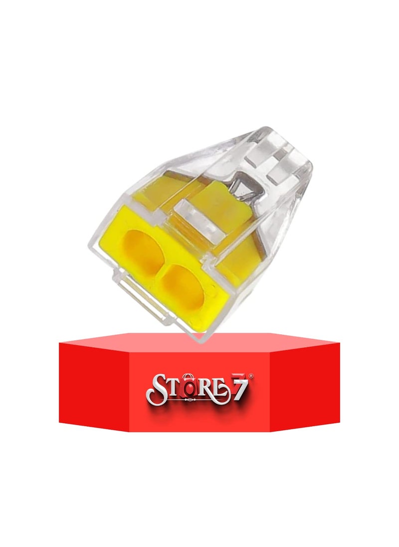 STORE77 STORE77 5Pcs Pushin Electrical Wire Connector 2 Port Quick Splicing Universal Push Wire Electrical Circuit Conductor Connector for Junction Boxes  - Image 1