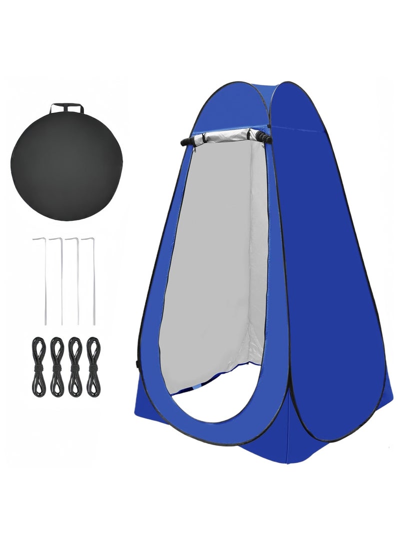 Pop Up Pod - Privacy Shower Tent Dressing Room or Portable Toilet Stall with Carry Bag for Camping Beach(Blue)