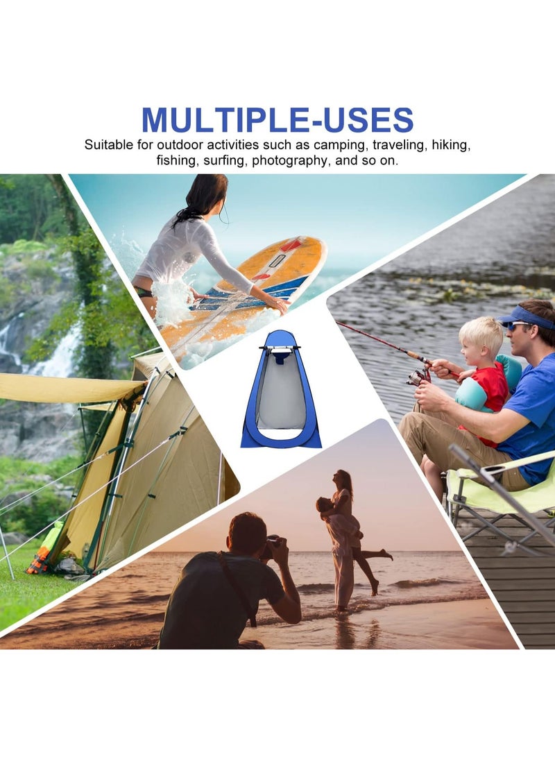 Pop Up Pod - Privacy Shower Tent Dressing Room or Portable Toilet Stall with Carry Bag for Camping Beach(Blue)