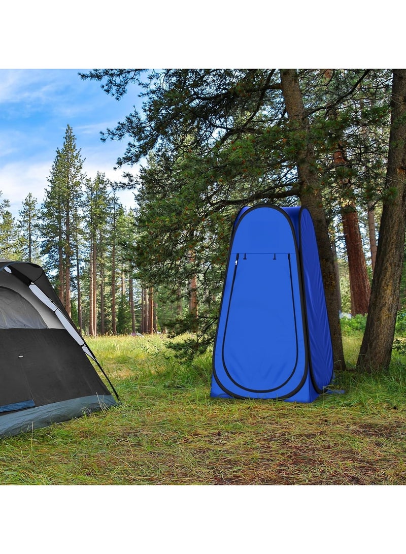 Pop Up Pod - Privacy Shower Tent Dressing Room or Portable Toilet Stall with Carry Bag for Camping Beach(Blue)