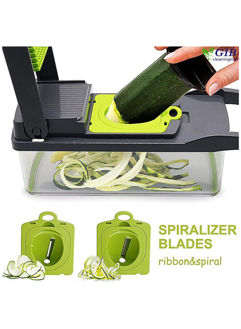 16 في 1 قطاعة الخضار متعددة الوظائف, محضرة طعام مع حاوية وسلة تصريف, قطاعة الفواكه والخضروات مع زر التنظيف الذاتي, مبشرة مطبخ, فاصل بياض البيض,قطاعة خضراوات مزودة بشفرات قابلة للتبديل 15 في 1 متعدد الألوان - Image 4