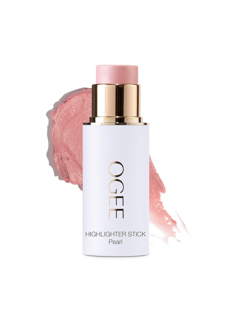 OGEE Ogee Sculpted Face Stick PEARL  PEARLESCENT PEONY SHIMMER Certified Organic Highlighter Makeup  MultiUse Glow Highlighter Stick 