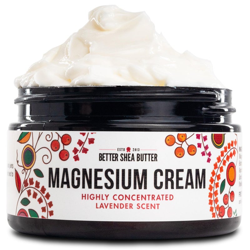 Better Shea Butter Magnesium Cream | Lavender | Relieves Leg Cramps and Muscle Tension | Night Lotion for Pregnancy, Kids and Baby | Handcrafted with Organic Ingredients - Image 1