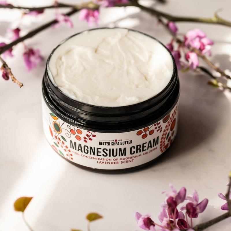 Better Shea Butter Magnesium Cream | Lavender | Relieves Leg Cramps and Muscle Tension | Night Lotion for Pregnancy, Kids and Baby | Handcrafted with Organic Ingredients - Image 2