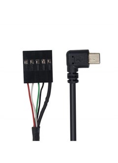Duttek USB Header to Mini USB Dupont Cable, 90 Degree Left Angle Mini USB Male to 5 Pin Motherboard Female Adapter Dupont Extended Cable (2 Pack) 50CM/1.64FT  - Image 5