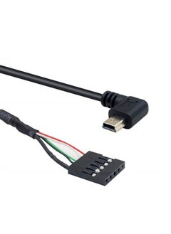 Duttek USB Header to Mini USB Dupont Cable, 90 Degree Left Angle Mini USB Male to 5 Pin Motherboard Female Adapter Dupont Extended Cable (2 Pack) 50CM/1.64FT  - Image 2