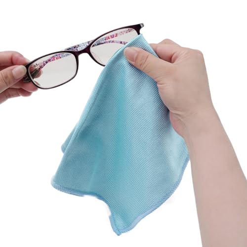 Misequal 6 Pack Glass Cleaning Cloth Microfiber Cleaning Cloth for Window Eyeglass Jewelry Windshields Mirrors and Stainless Steel (Blue) - Image 5