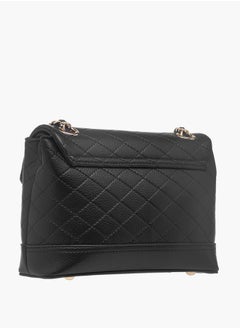 Le Confort Womens Quilted Crossbody Bag With Flap Closure And Chain Strap  - Image 3