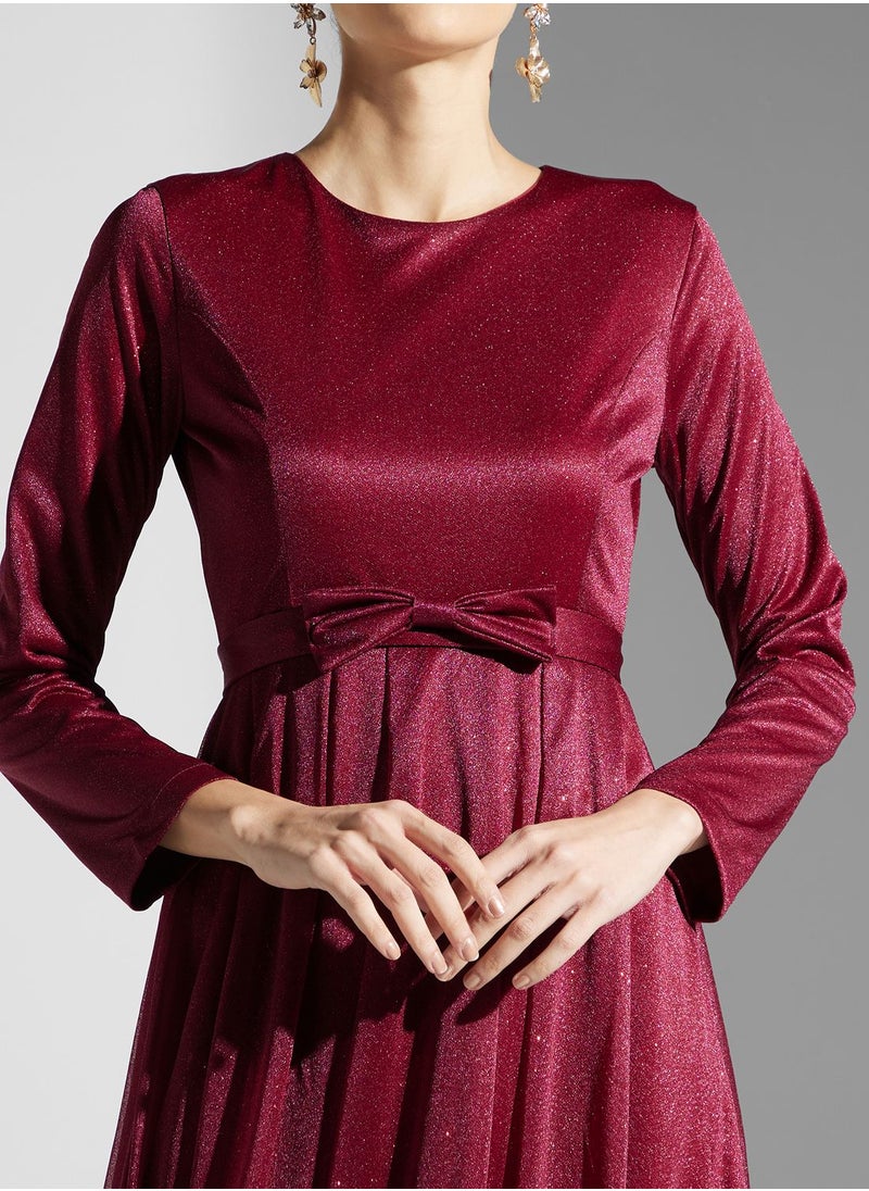 Khizana - Shimmer Belted Dress - Image 1