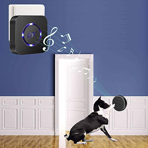 EverNary Dog Door Bell, Wireless Doggie Doorbells for Potty Training, Door Bell for Dogs to Go Outside, Dog Bells (Black, 1 Receiver 4 Transmitters) - Image 2