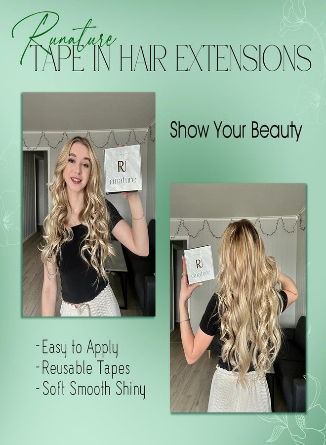 RUNATURE Tape in Extensions Black to Teal Tape in Hair Extensions Human Hair 20 Inch Long Teal Hair Extensions Tape ins Remy Natural Hair Blue Hair Extension Add Length 50g 20pcs - Image 2