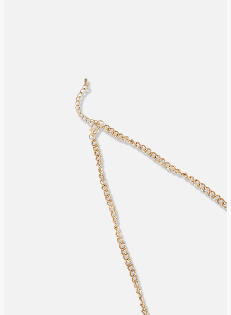 SOHI Gold Plated Designer Stone Party Necklace For Women