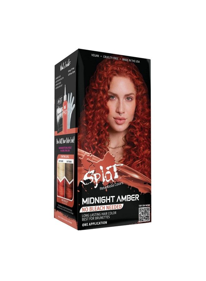 SPLAT | Midnight Complete Kit | Hair Dye | Semipermanent | Long Lasting | Vegan And Crueltyfree (Midnight Amber) - Image 1