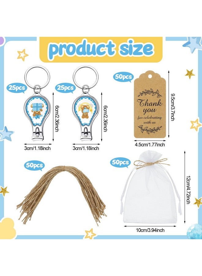 Minatee 50 Set Baby Shower Nail Clipper and Bottle Opener Baby Shower Favors for Guest Gift for Gender Reveal (Bear) - Image 2