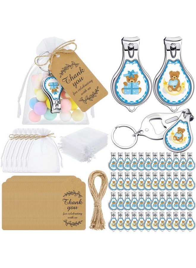 Minatee 50 Set Baby Shower Nail Clipper and Bottle Opener Baby Shower Favors for Guest Gift for Gender Reveal (Bear) - Image 1