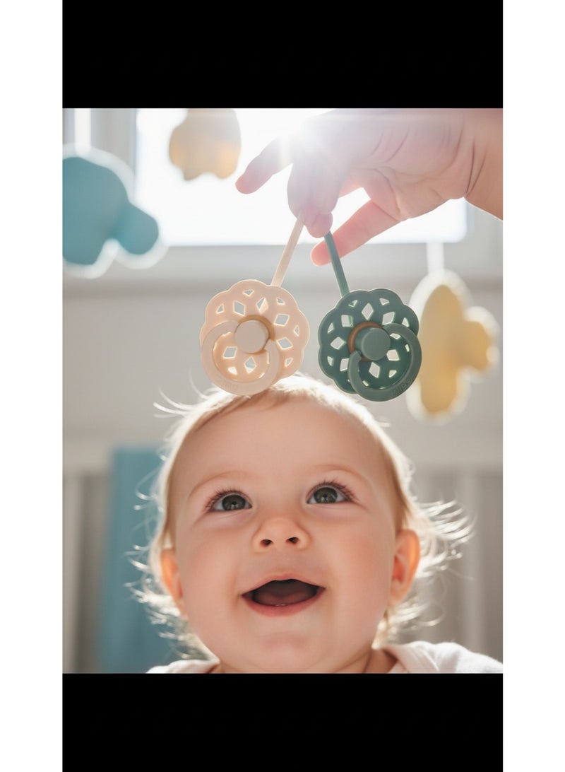 BIBS Pacifier Natural Rubber Round Nipple  0+M - Image 2