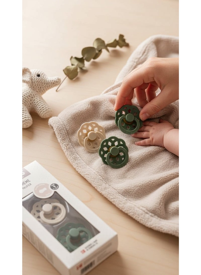 BIBS Pacifier Natural Rubber Round Nipple  0+M - Image 3