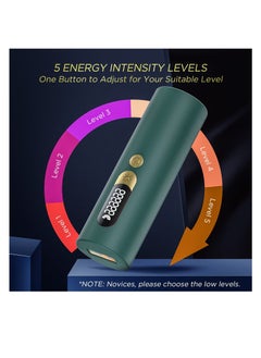 Excefore IPL Hair Removal Device Permanent Painless Cylindrical Laser Hair Removal with 2 Modes and 5 Levels for Men and Women Body, Face, Bikini, Home Use (Green)  - Image 5