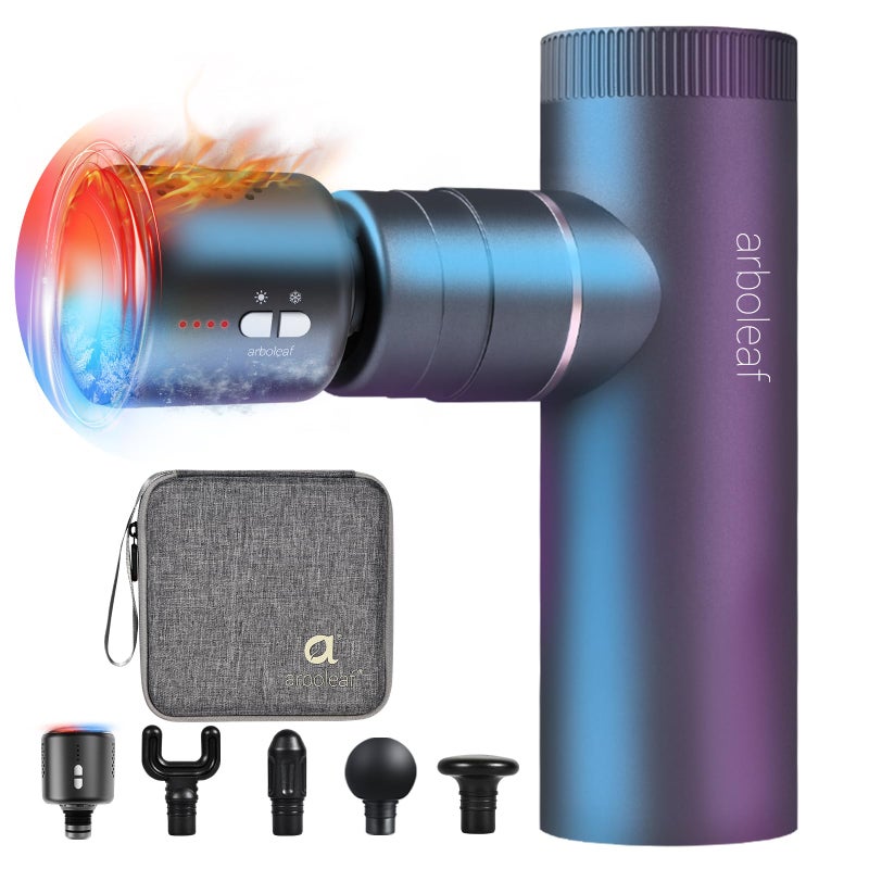 arboleaf Thermacool Massage Gun Deep Tissue with Heat and Cold Head FSA HSA Eligible Items FullMetal Electric Portable Hand Held Massager Gun for Back Body Sore Muscles Pain Relief