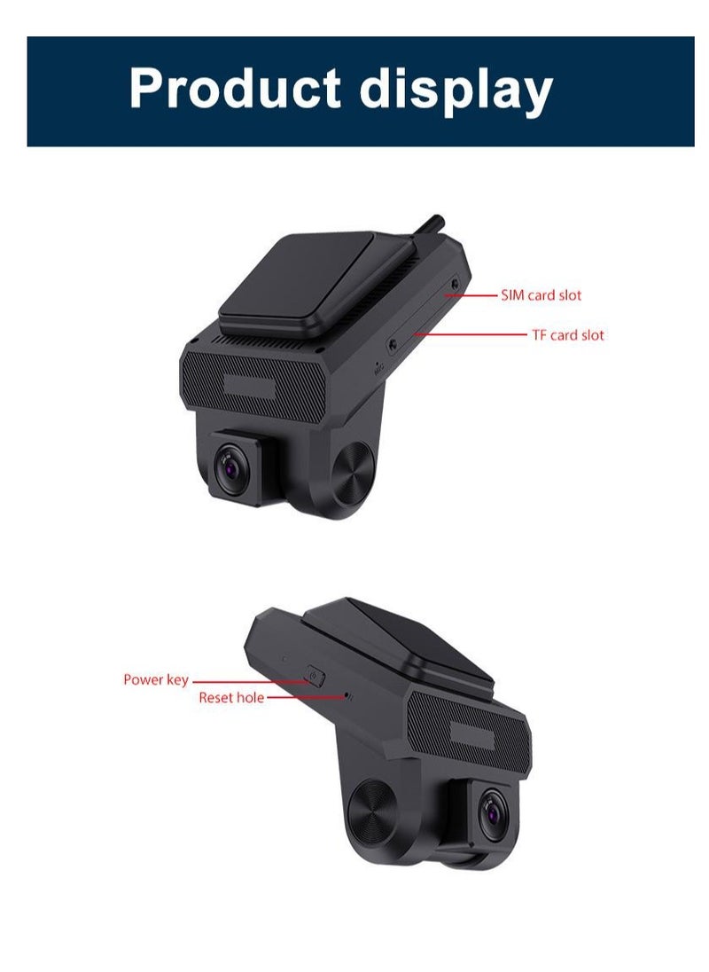 MNT - 4G Dash Cam with GPS Tracking and 3 Front, Rear and Interior Cameras to Record and Document Every Moment While Driving - Image 1