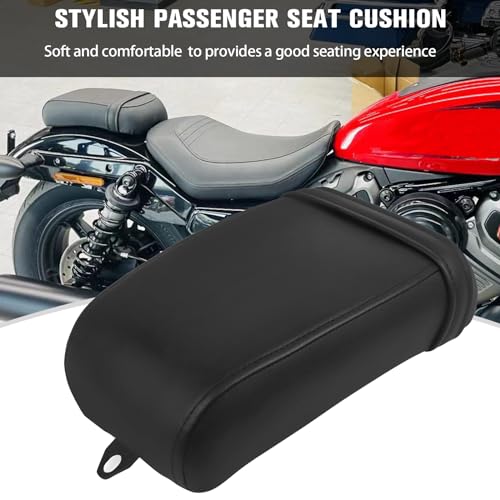 CHIFUN Motorcycle Rear Passenger Seat Compatible with Harley Nightster 975 RH975 2022 2023 Up Passenger Cushion Pad Black Synthetic Leather - Image 3