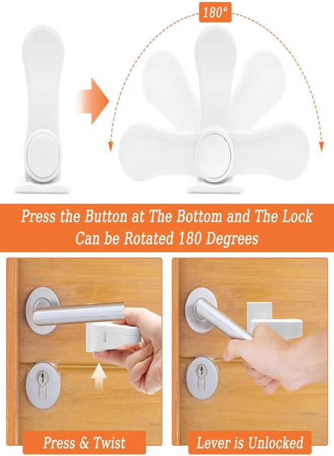 Coolrunner 6P Child-Proof Door Lock Coolrunner Baby Proofing Door Handle Locks, Child Proof Door Lever Lock with Strong Adhesive for Protecting Kids and Toddler - Image 4